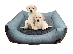 Classic Dog Settee Dawn & Grey Fleece - Various Sizes